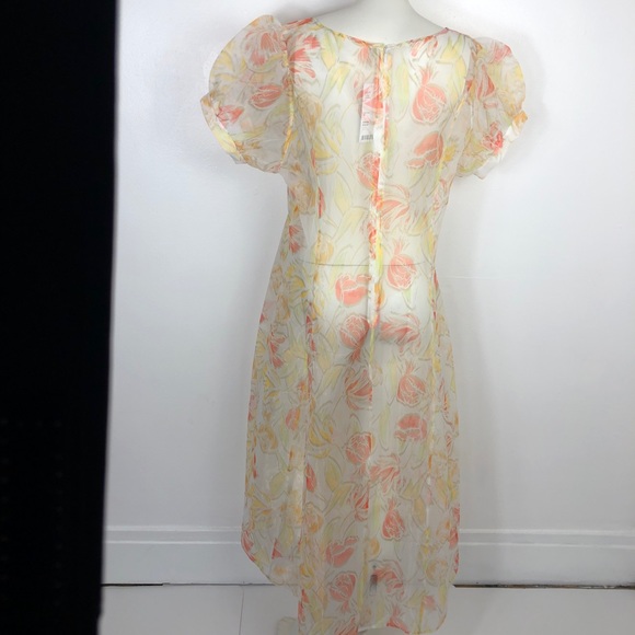 NEW Urban Outfitters Puff Sleeve Floral Maxi Dress - Picture 2 of 7